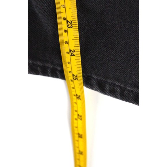 American Eagle Jeans Womens Black Faded Distressed Mom Straight Jeans Size 8 - Picture 8 of 10